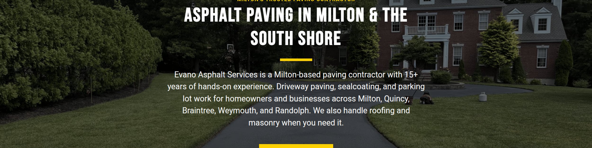 paving contractor website example