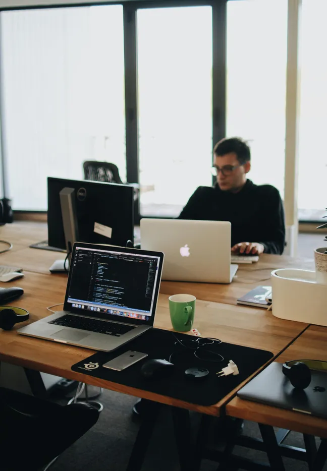 web development workspace with code on screen